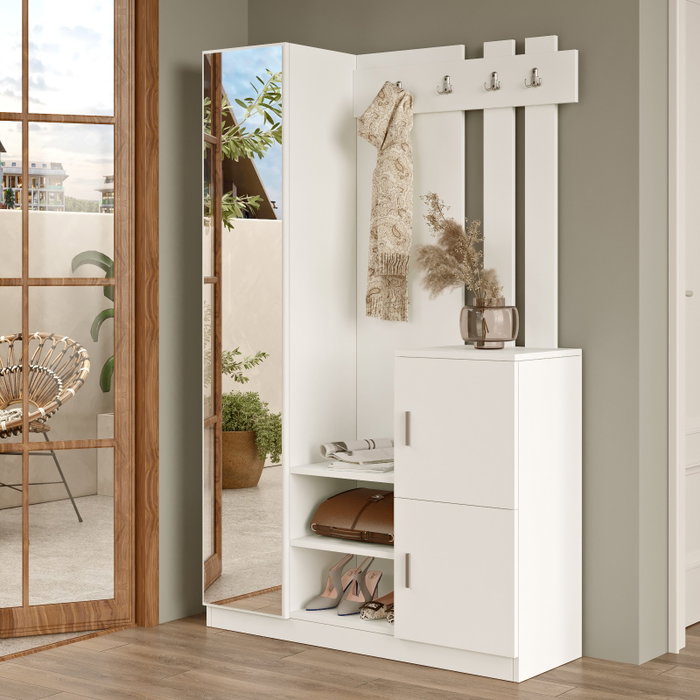 Hanah Home Dd7-W Recibidor Blanco 113,6x180x35cm